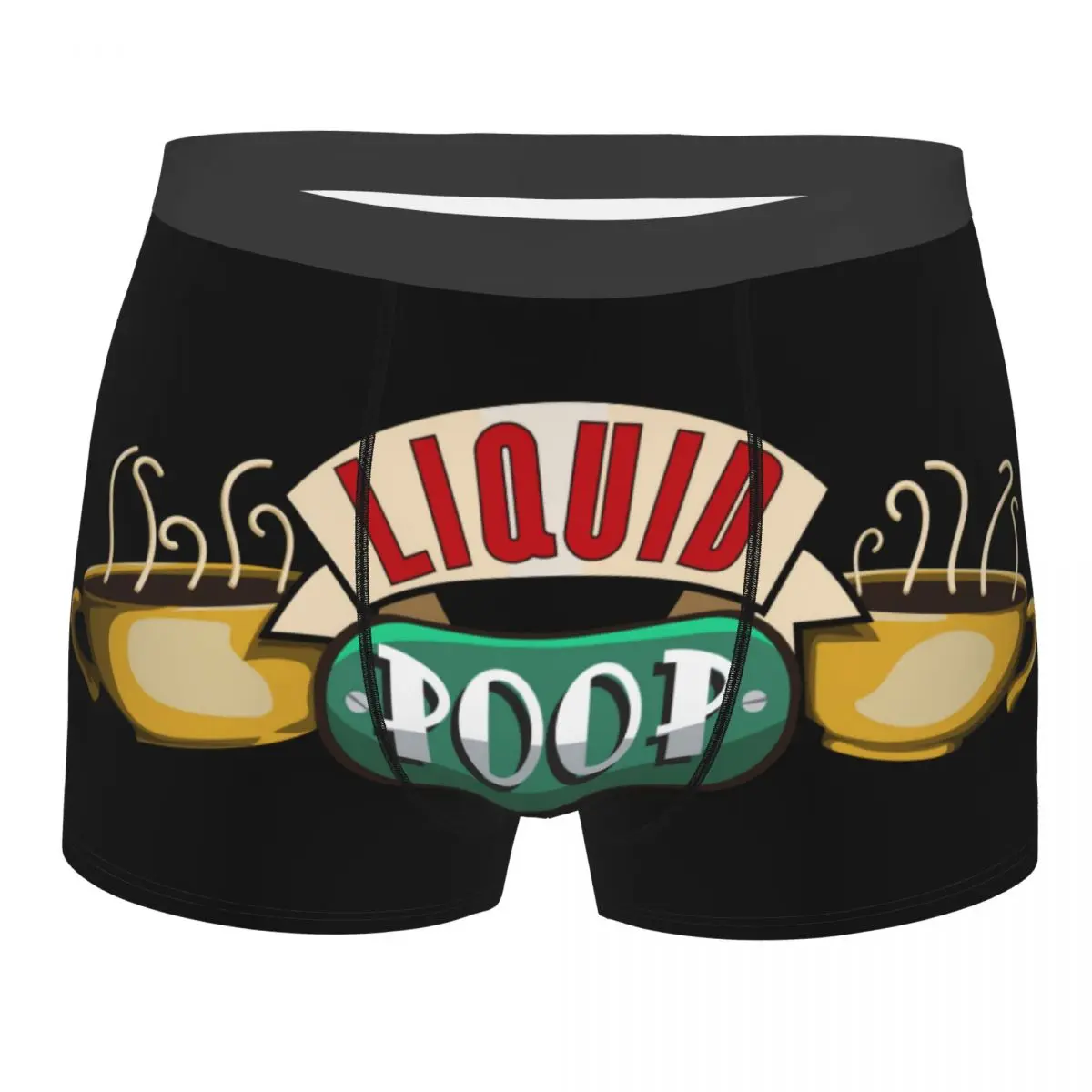 

Custom Liquid Poop Underwear Men Stretch Friends Boxer Briefs