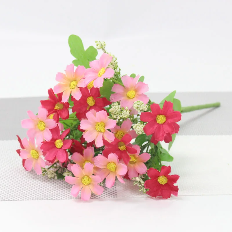 High-Quality Daisy Silk Flower Bouquet for Elegant Home and Wedding Décor