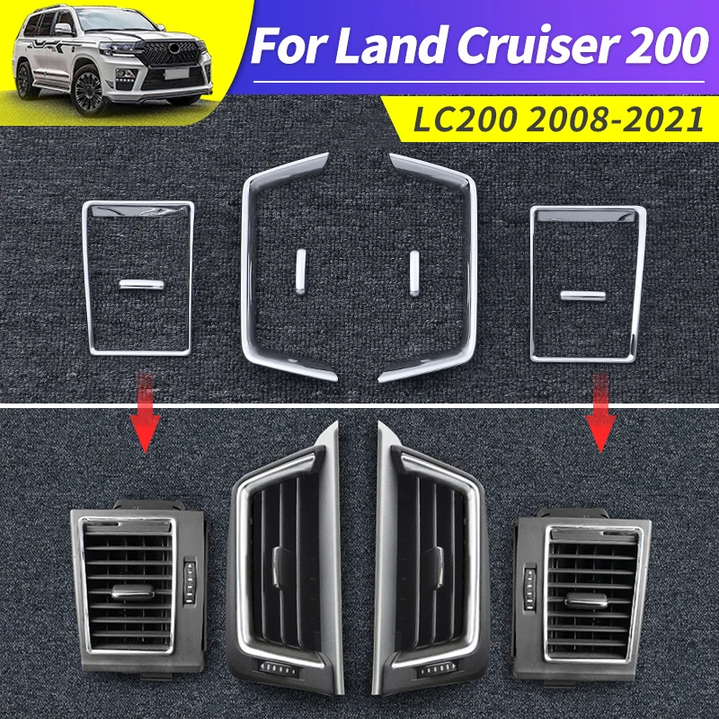 

2008-2021 для Toyota Land Cruiser 200 LC200, украшение для воздуховода, кондиционера, с блестками, модификация украшения интерьера