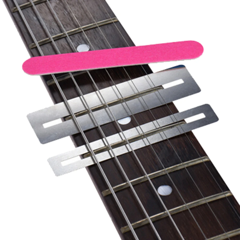 

3 Pcs Guitar Bass Fretboard Fret Protector Fingerboard Guards Steel Shim Practical Guitar Repair Tool