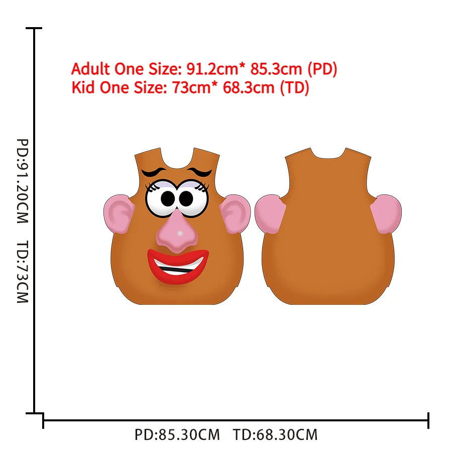 Funny Potato Head Costume Mr. and Mrs. Matching Outfit Halloween - Image 3