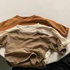 New Arrival Bamboo Cotton Long Sleeve T-Shirt for Spring/Autumn Unisex Kids, Korean Style Pure Cotton Base Shirt Baby Top 3