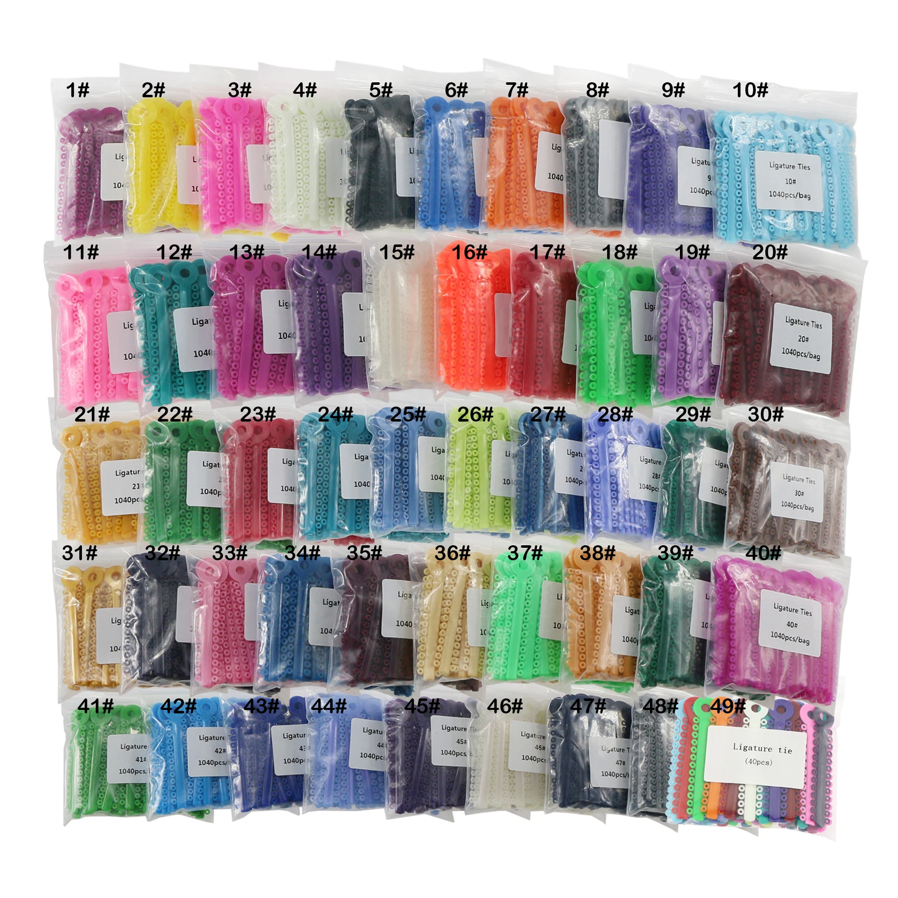 AZDENT Fasce Legatura Elastica Ortodontica Odontica Per Staffe 23 Colori - Foto 4