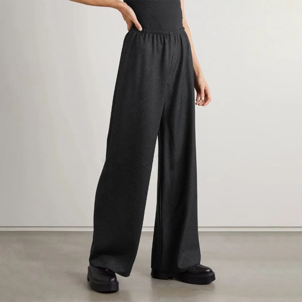 

2023 Autumn and winter new wind wool classic basic gala air trousers women straight casual trousers