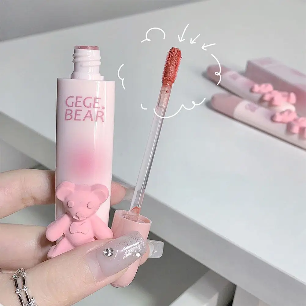 

Gege Bear Soft Color Lip Glaze Velvet Mist Face Matte Not Easy To Fade Red Lip Mud Color Milk Cream Makeup