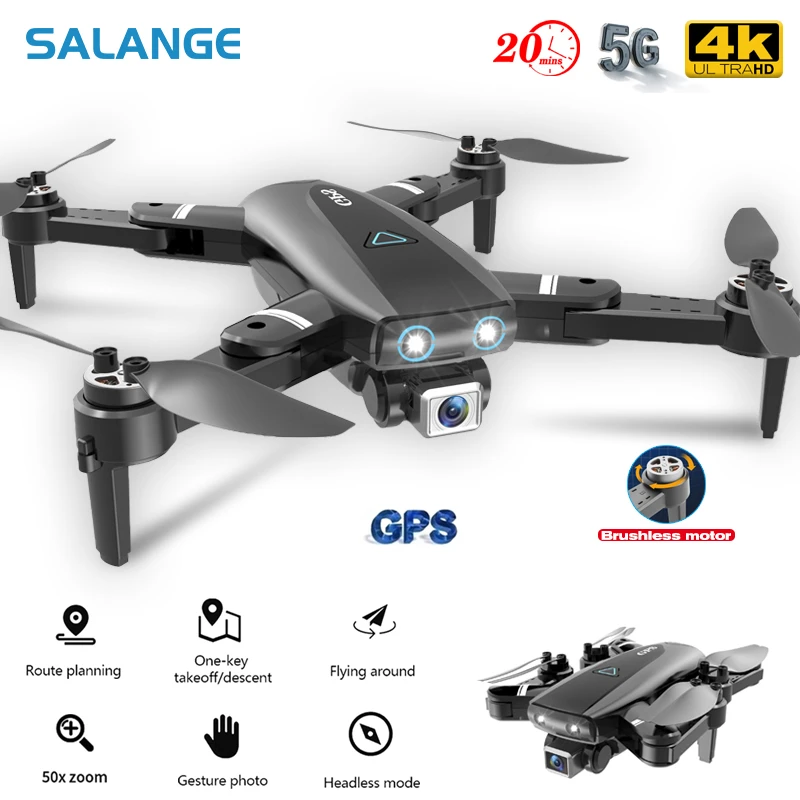 S167 Pro GPS 4K Drone Profesional Dual HD Camera Dron Brushless Motor Flight 20 Mins RC Helicopter FPV Foldable Quadcopter Toys 4ch remote control quadcopter