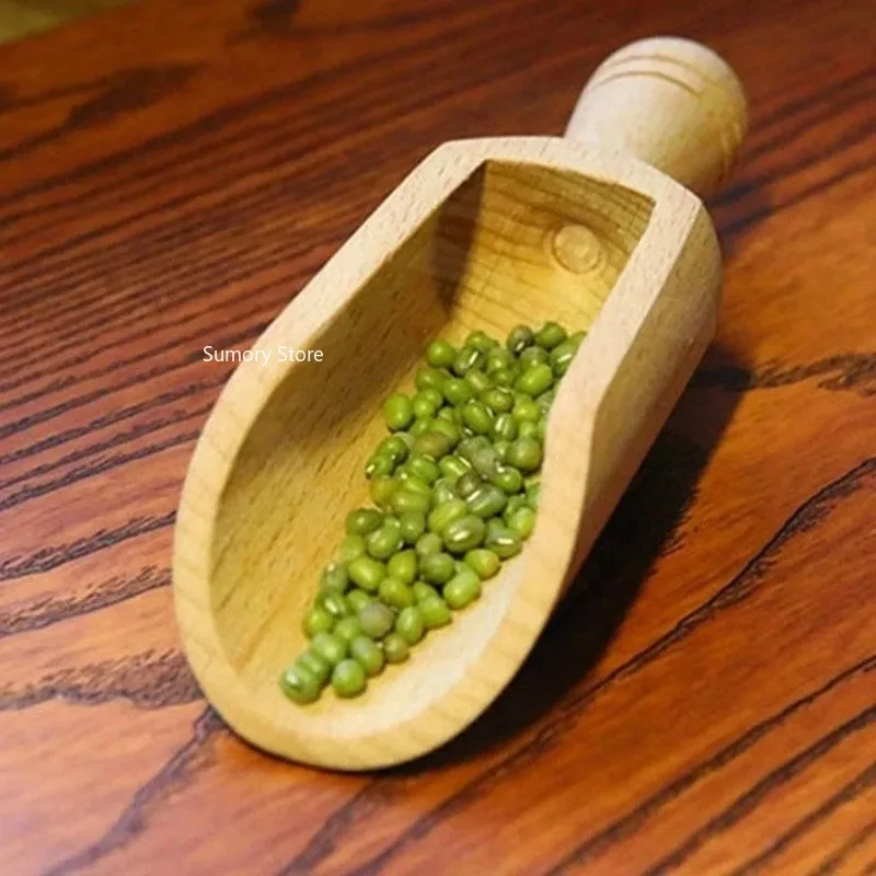 1pcs Mini Wooden Scoops Bath Salt Spoon Candy Flour Spoon Scoops Kitchen Utensils Milk Measuring Spoon