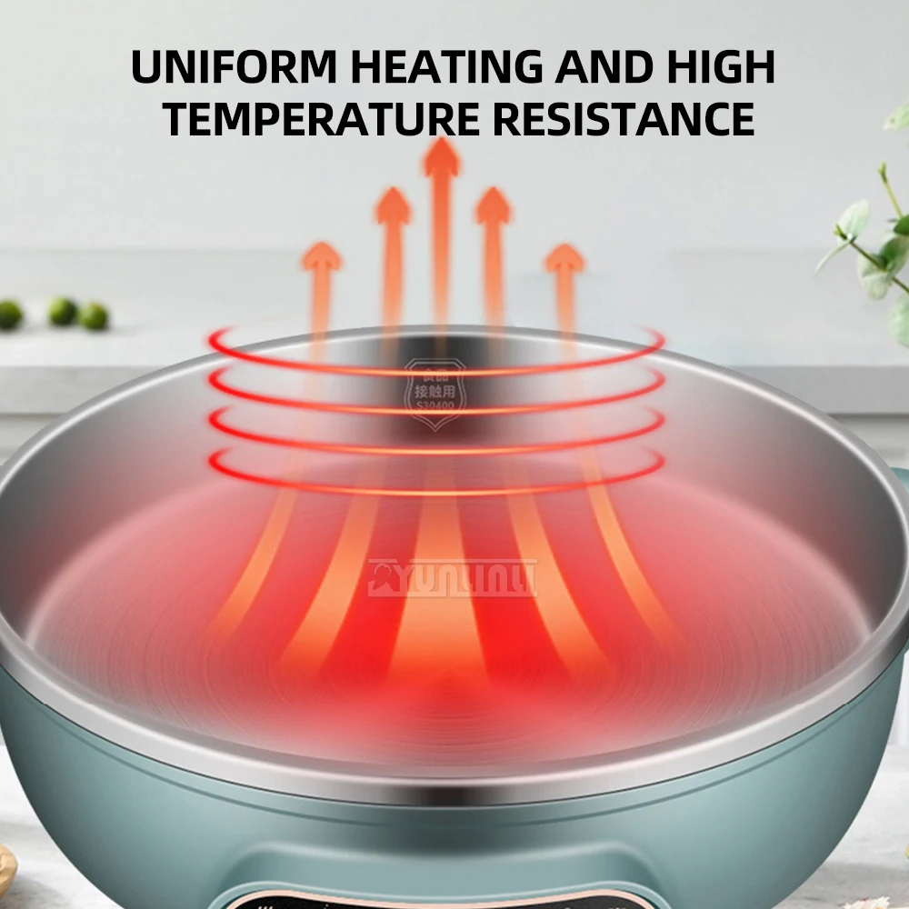 304 Stainless Steel Electric Pancake Pan Multi functional Non Stick Electric Frying Pan 5