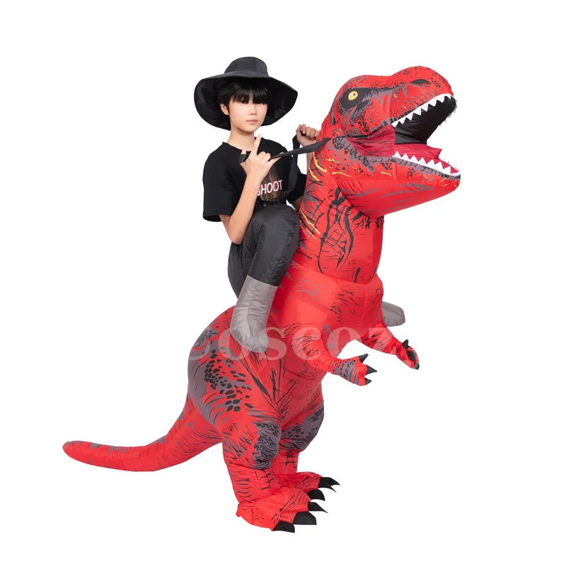 Dinosaur Inflatable suit Adult Ride on Dino Costumes Cosplay Fancy Dress Riding T-Rex Blow Up Outfit Performance Carnival Props
