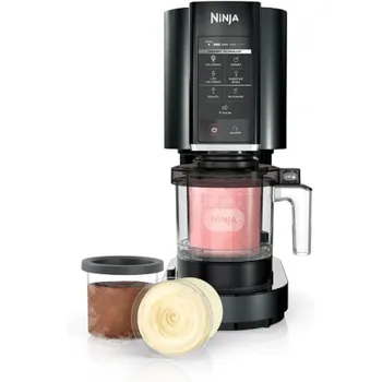 Ninja CREAMi Ice Cream, Sorbet, Milkshake Maker + 3 CREAMi Pints, Black 1