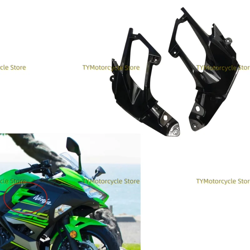 

Bright Black Gas Tank Air Intake Vent Fairing Fit For Kawasaki Ninja 400 Ninja400 2018 2019 2020 2021 2022 2023