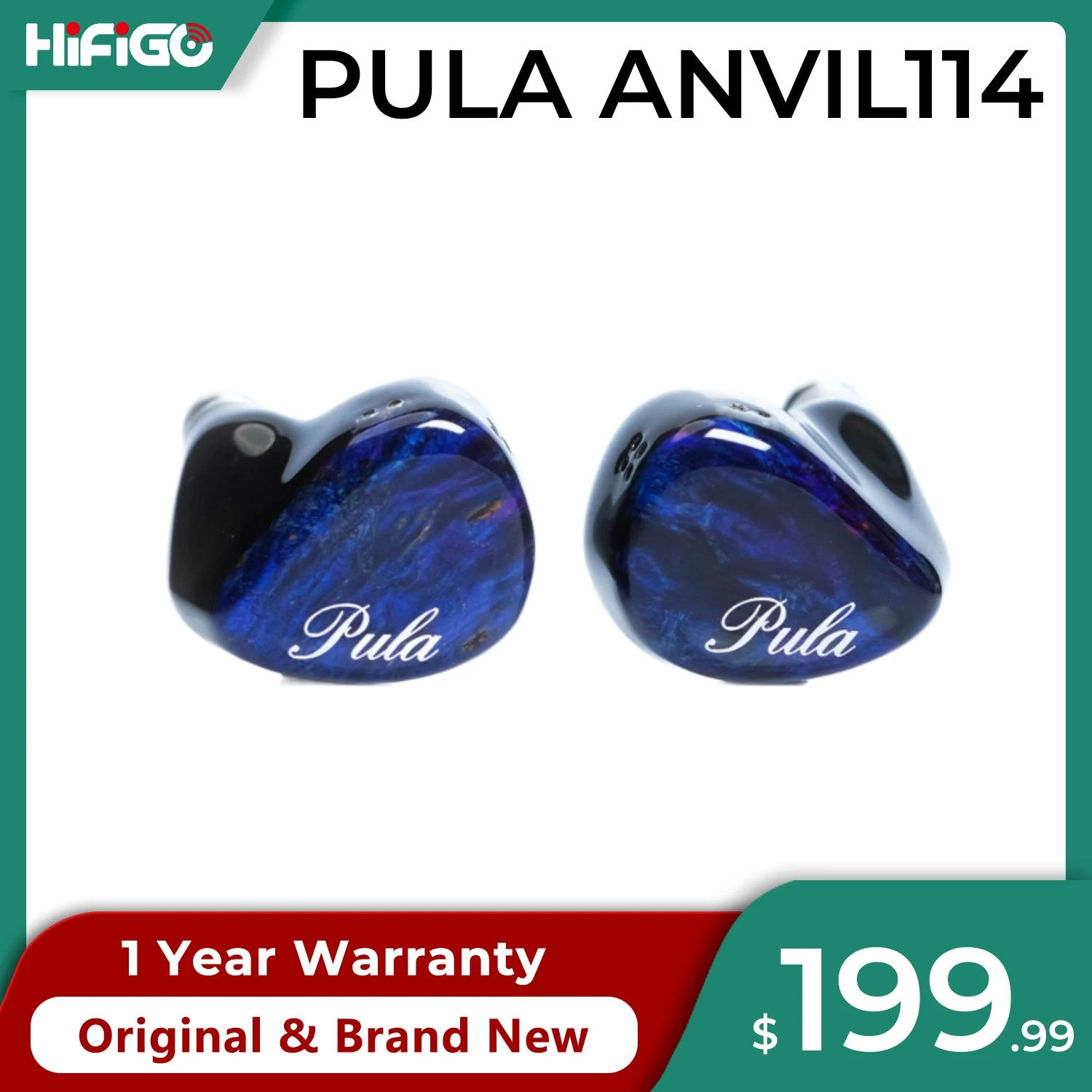 イヤホン Pula Anvil114 1DD+1BC+4BA PULA ANVIL114」 1DD+1BC(骨伝導)+4BAのハイブリッド構成