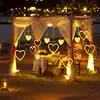 Fairy Curtain Light Love Heart Style Battery Powered Wire String Lights Suitable for Valentine's Day Wedding Birthday Decoration 2