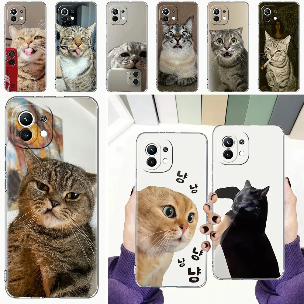 Cartoon Cat-Themed Phone Case with Korean Design - Cute and Fun Protective Cover