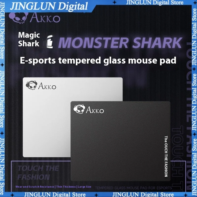 

Akko Magic Shark Gaming Tempered Glass Mouse Pad Fps Gaming Special Smooth Oversized Chicken Playing Tile
