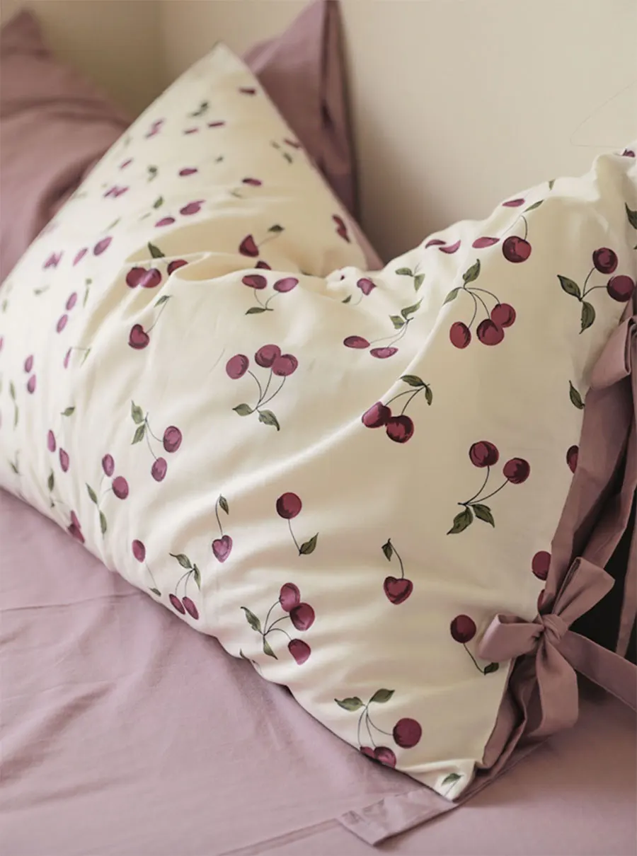 

Elegant rustic cherry purple bedding set teen 1.2 1.5 1.8,cotton twin full queen home textile bed sheet pillow case quilt cover