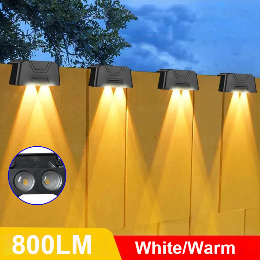 

Solar Deck Lights Outdoor Waterproof LED Fence Lights Step Garden Lighting for Patio Stairs Pathway Decoration