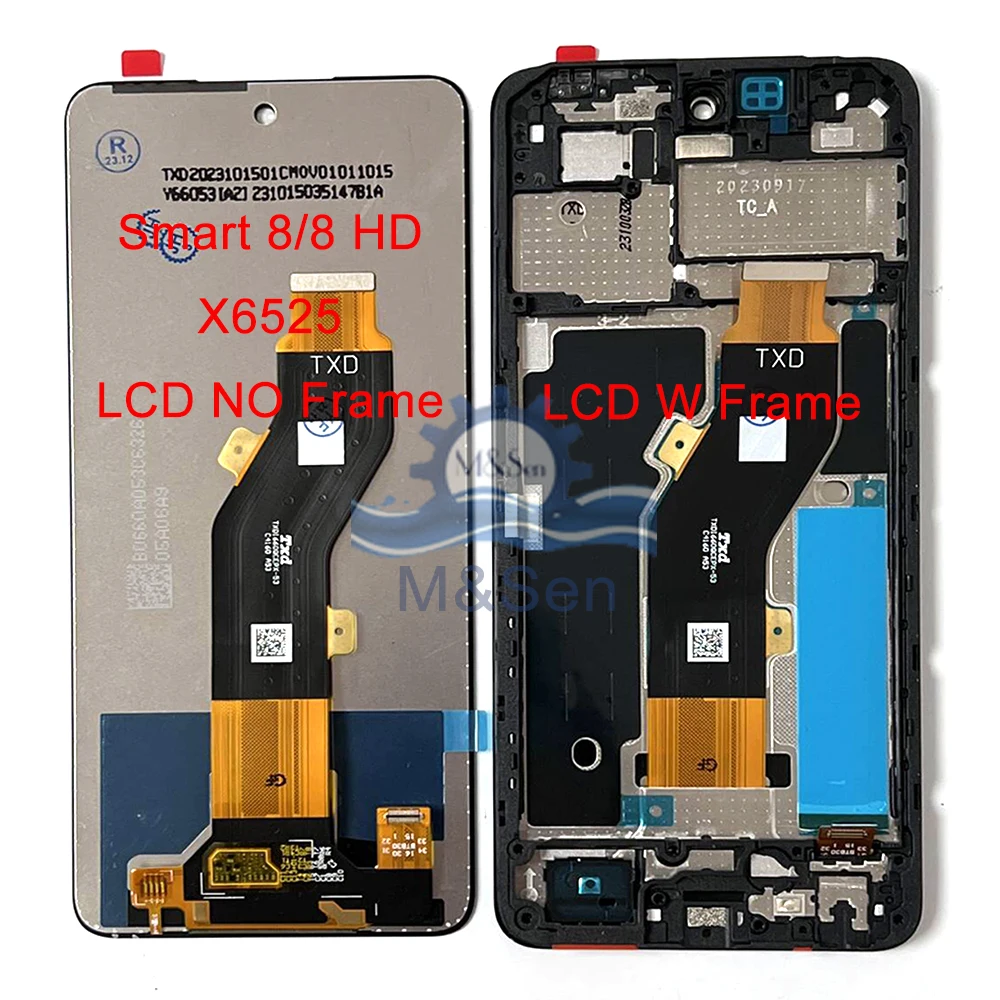 水晶 Tela testada para Infinix Smart 8 HD X6525 LCD, Quadro de exibição