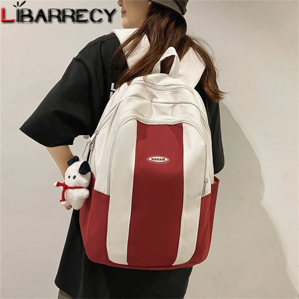 

Large-capacity Ladies Backpacks Fashion High-quality Nylon Schoolbags Panelled New Ladies Teenagers Backpacks Bolsa Feminina Sac