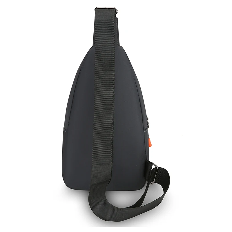 Men's large capacity chest bag with headphone jack, adjustable shoulder strap, hands-free, suitable for outdoor sports during co