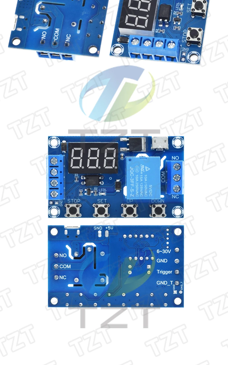 TZT 1/2/5PCS 6-30V Relaismodul Schalter Trigger Zeitverzögerung Schaltung Timer Zyklus einstellbar 828 Förderung – Detail 5