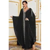 Abaya marocain caftan dubaï robe Maxi à capuche manches chauve-souris Farasha caftan femmes musulmanes africain ouvert Kimono Boubou robes de soirée