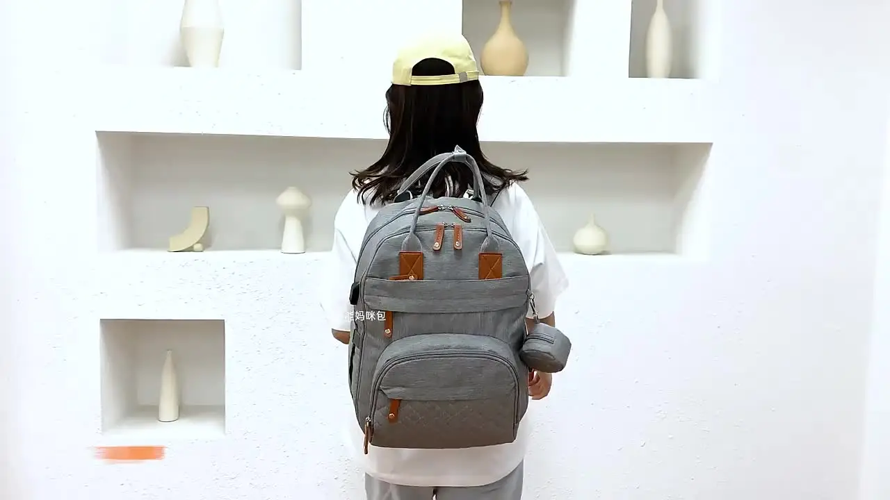 Only-Bags.Store Zaino mamma di grande capacità, borsa da viaggio multifunzione per pannolini premaman, tracolla