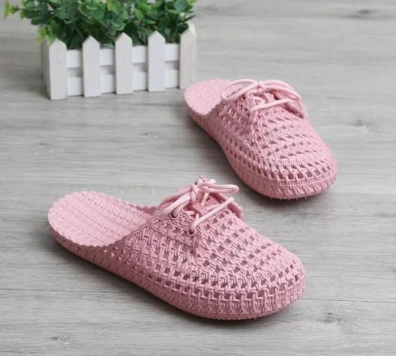 2020 Low Price Fashion New Design Women Summer Sandals Lace-up Breathable Non Slid Flat Woman Female Ladies Sweet Slippers