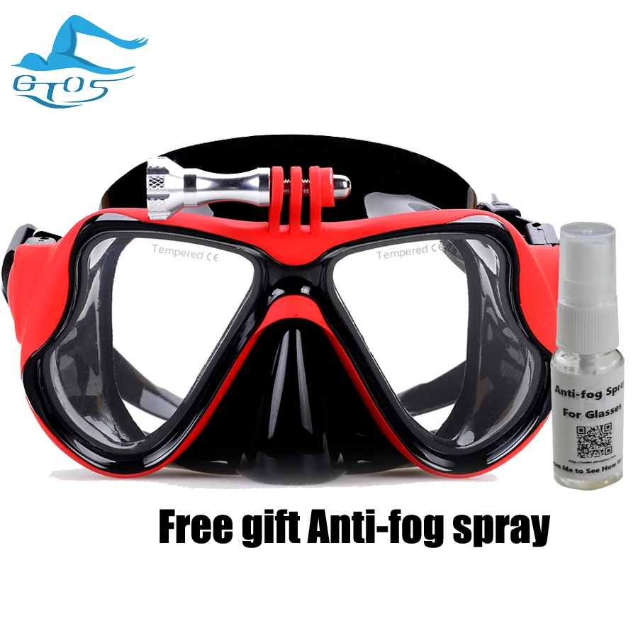 Scuba Diving Mask With Gopro Mount Tempered Glasses For Gopro Hero Hd 4