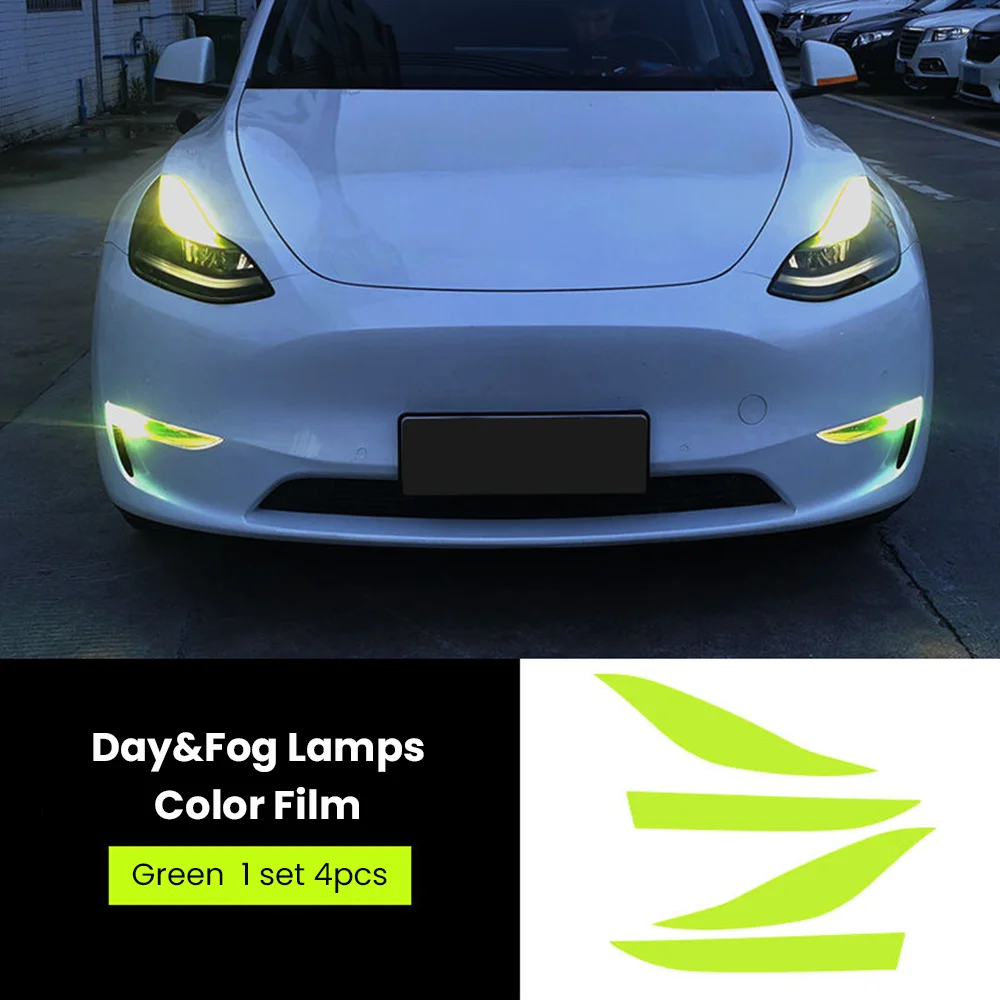 For Tesla Model 3 Y 2017-2023 PVC Headlight Foglight Protective Film  Modification Red Blue Green Color Changing Films Car Tuning - AliExpress