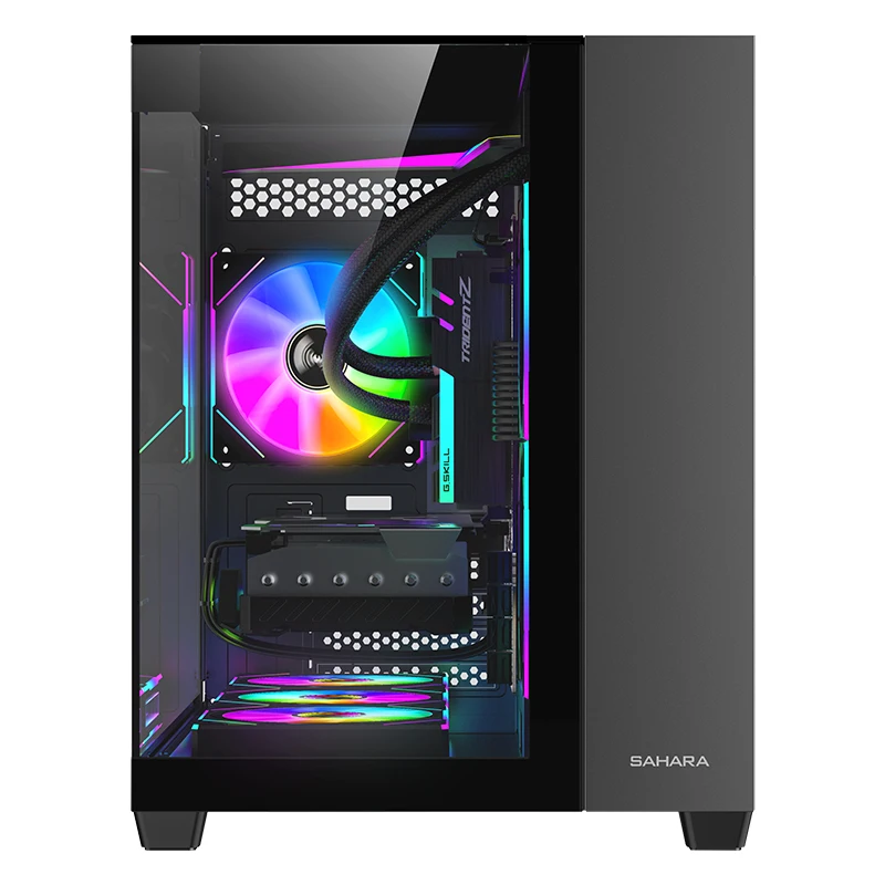 ほぼ新品 自作PC ryzen7 5700X 32GB RX570 M.2SSD AMD Ryzen7 5700x／RTX4060 8GB ガラス2面ATX ゲーミングPC 簡易