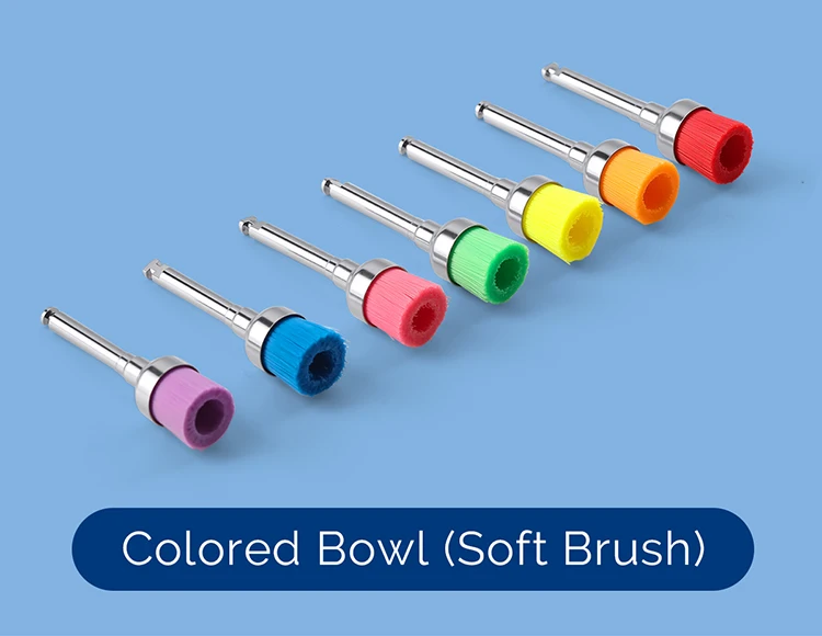 100 teile/schachtel Azdent Dental Polieren Pinsel Labor Nylon Latch Flache Schüssel Form Weiche Harte Polierer Einweg Zahnpflege Pinsel Kopf – Detail 7