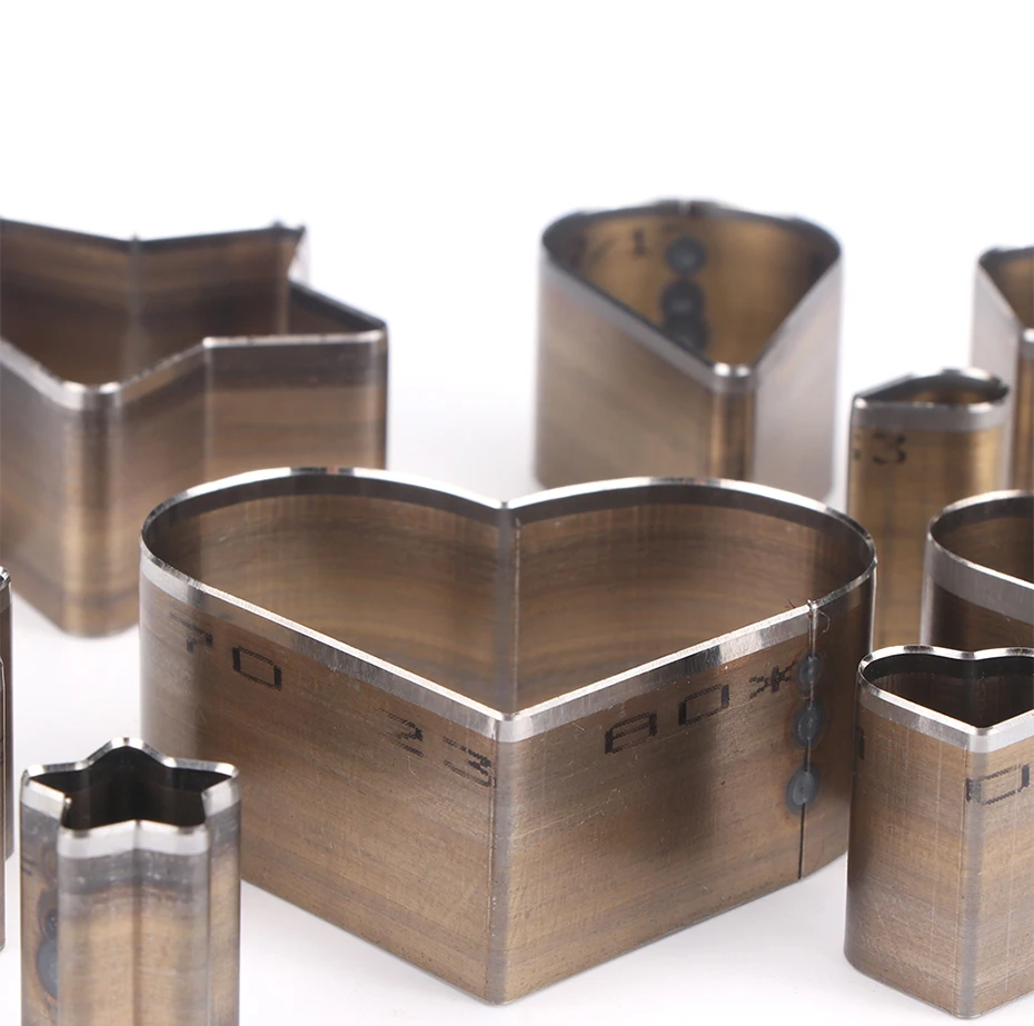 QJH 15/30/50 mm Herz/Pentagramm/Tropfenförmige Ledermesserform Stahl Stanzen – Lederhandwerk Leder Stanzform Ohrringe Tropfen – Detail 4