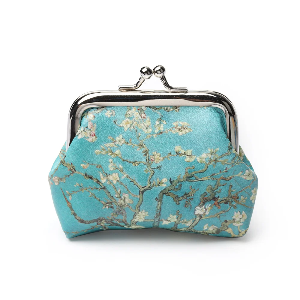 Van Gogh Oil Painting Small Coin Purse Landscape/Flower Pattern 1pc coin purse,coin wallet,plush coin purse,change bag