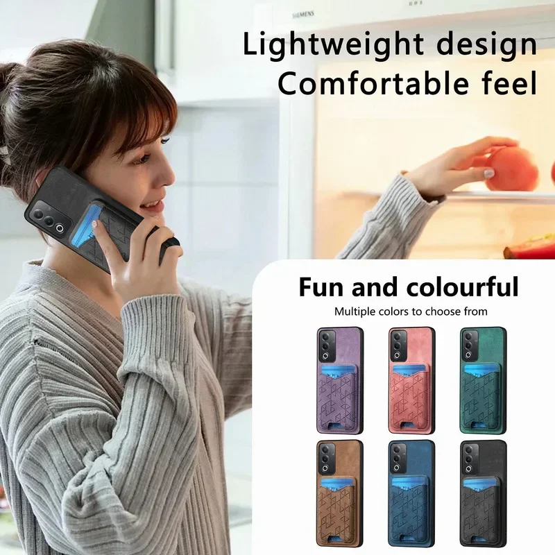 Leather Folio Cover for Oppo Find X5 Lite Cover, PU + TPU Leather