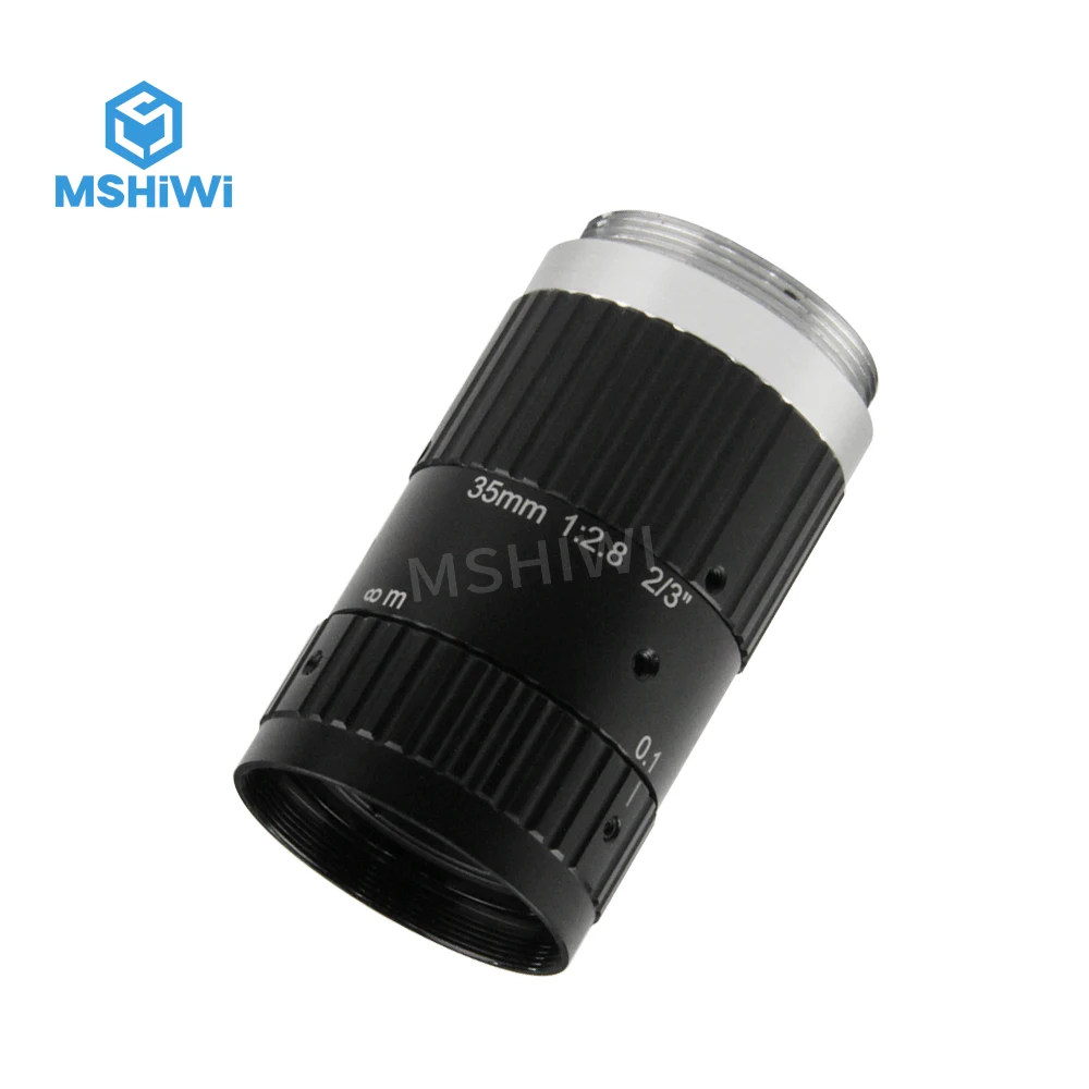 

10MP фиксированный фокусный 35 мм C крепление 2/3 "оптический формат F2.8 ручной Радужный объектив для его камеры промышленная камера s Объективы для видеонаблюдения