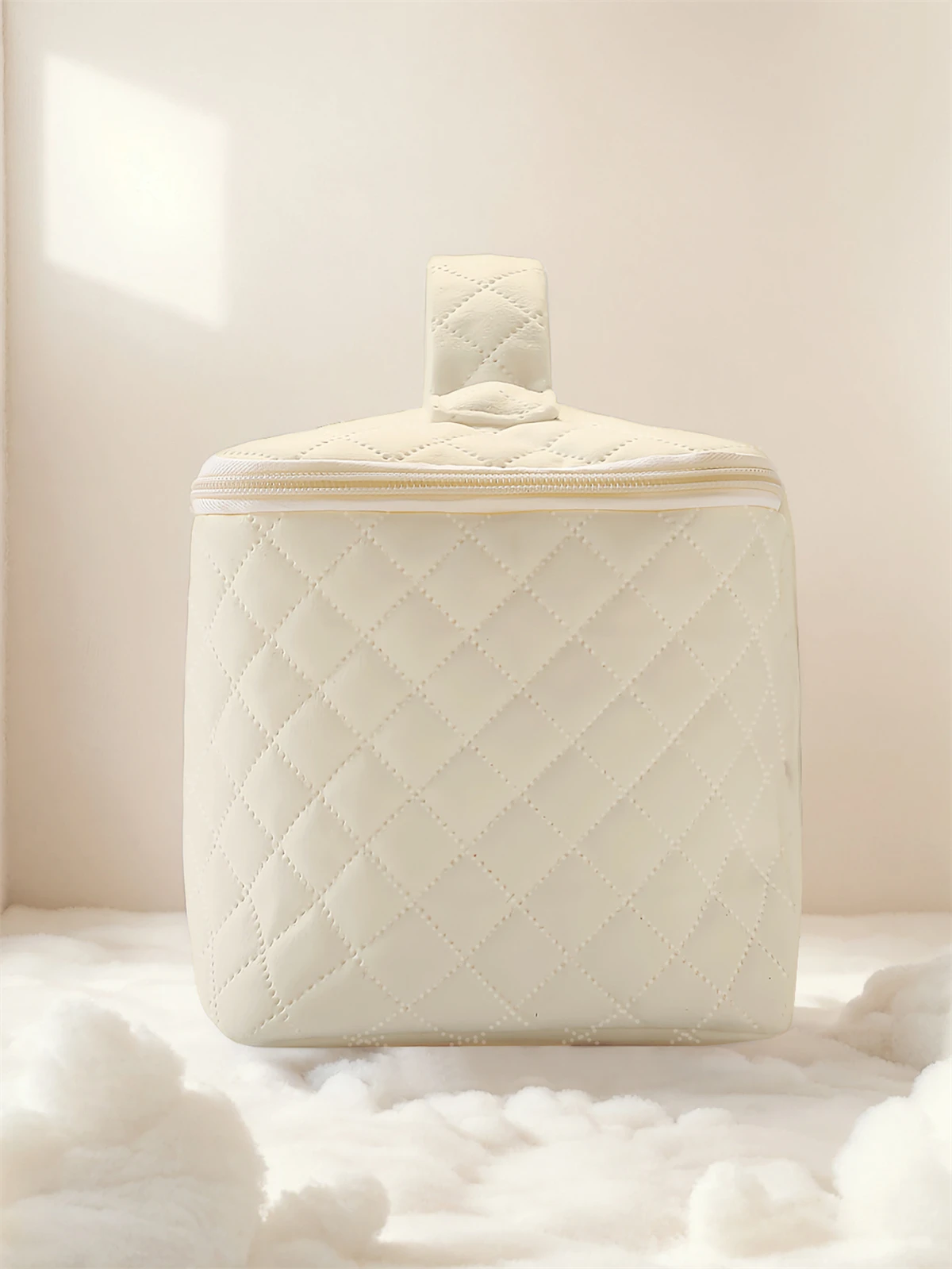 1pc， Portable travel cosmetics with cartoon cat patterns, large capacity travel storage bag, cute and stylish makeup bag