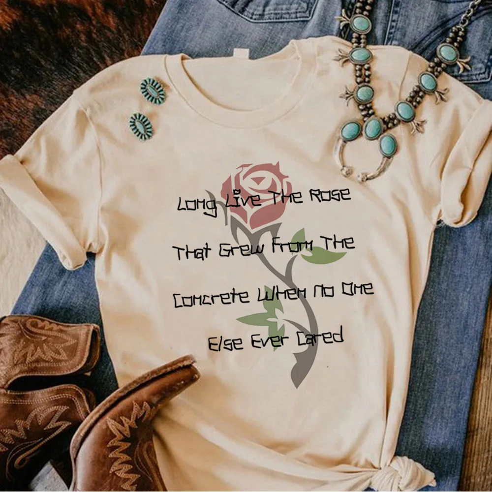 

Женская футболка с рисунком розы, забавный Топ для девушек, дизайнерская японская графическая одежда