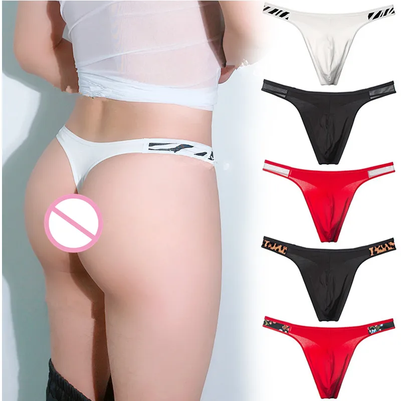 2pcs Mens Thong Cotton Sexy Underwear Seamless T Back Bikini Penis Pouch Briefs Sissy Panties Sexy Gay G Strings Thong Underwear