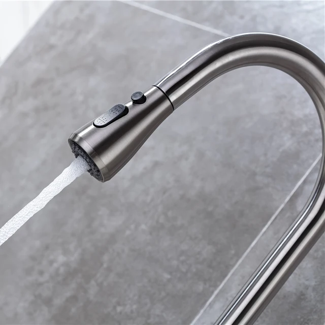แปรงนิกเกิล Touch บนอ่างล้างจานก๊อกน้ําอุปกรณ์เสริมร้อนเย็นดึงออกอ่างล้างจาน Tap สมาร์ท Touch ก๊อกน้ําห้องครัว 4