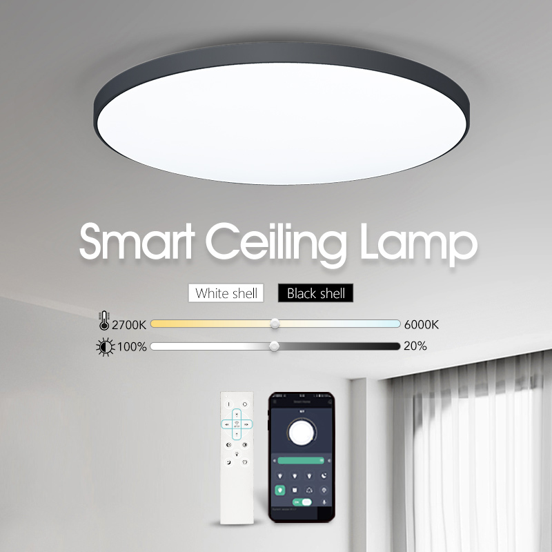 MARPOU Smart ceiling lamp led lamp for bedroom ceiling lights with Remote control Dimmable led lights for room Living room