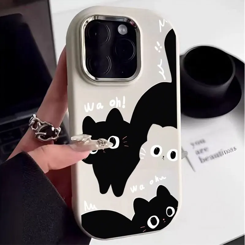 Adorable Black Cat Protective Phone Case