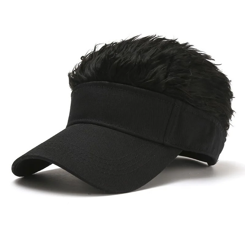 Hot Sale Men's Empty Top Visor Cap Fashion Decorate Wig Hat Women And Men Summer Funny Cap