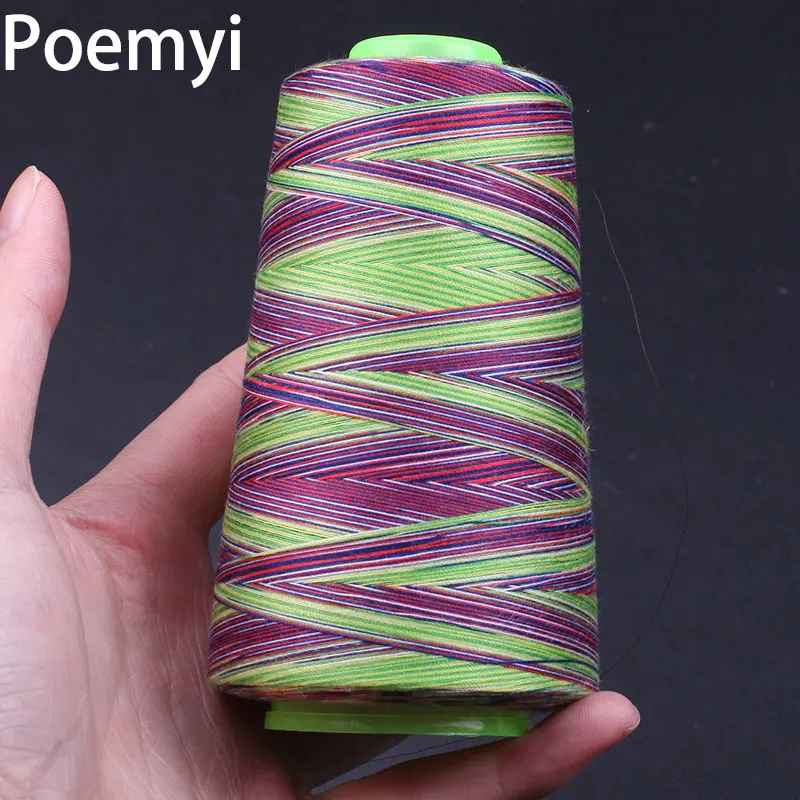 

Poemyi 3000Y High Tenacity Rainbow Color Polyester Cotton Embroidery Nylon Sewing Thread Diy Craft Patch Home Sewing Supplies