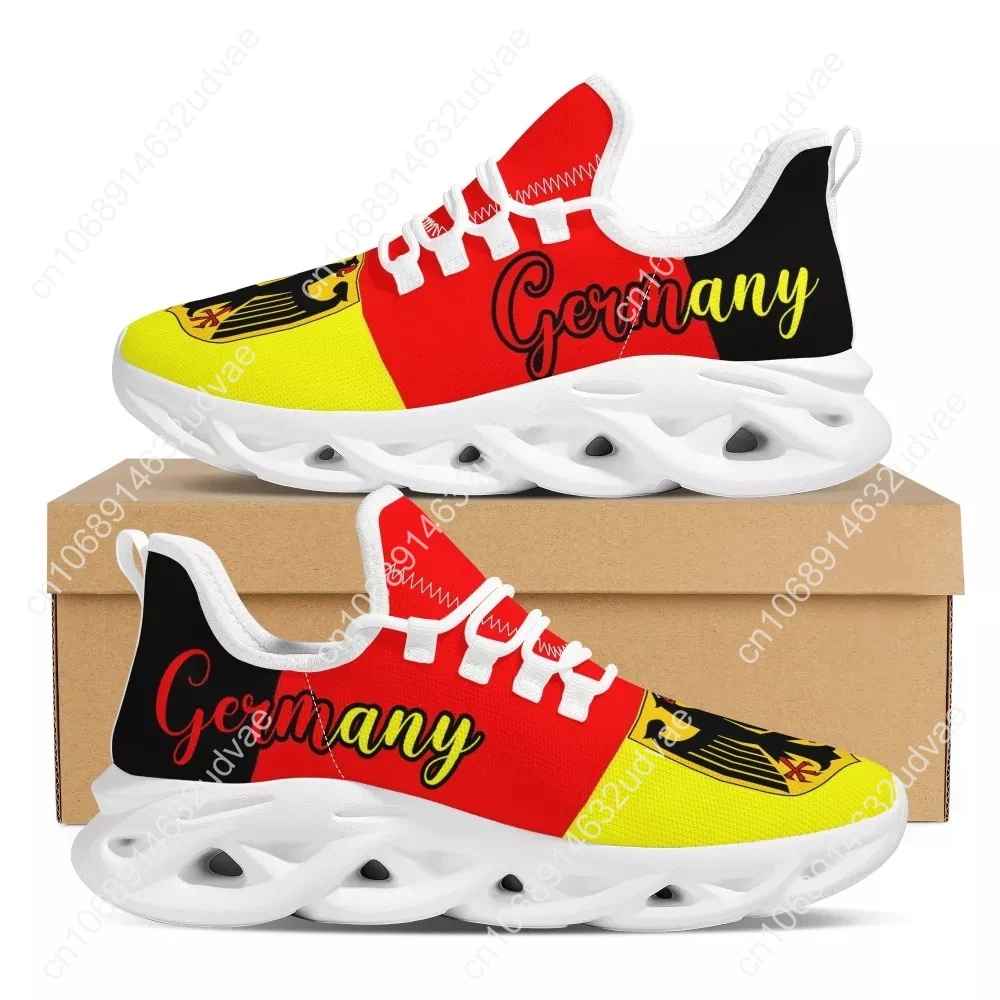 Germany Flag Print Women Mesh Swing Shoes Lightweight Lace Up Platform Sneakers Ladies Girls Outdoor Sport Shoes