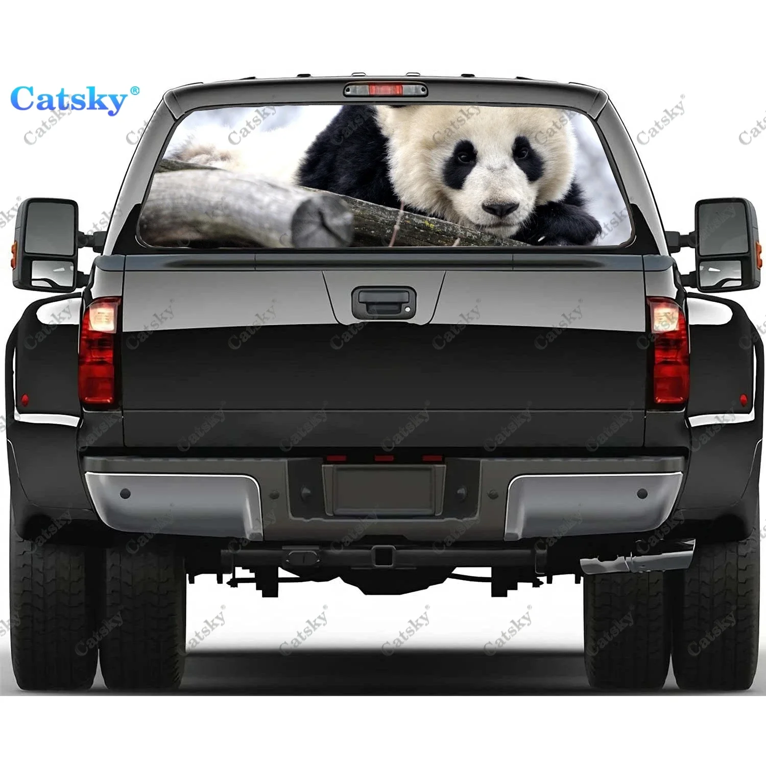 

Гигантская панда, животное, фотография, ПВХ материал, грузовик, наклейка, перфорированная виниловая универсальная наклейка