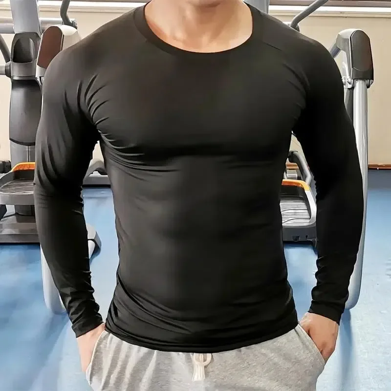 Men Women Kids Children Boy Girl Compression Running Long T Shirt Fitness Sport Basketball Football Gym Sportswear Clothes 8659 4