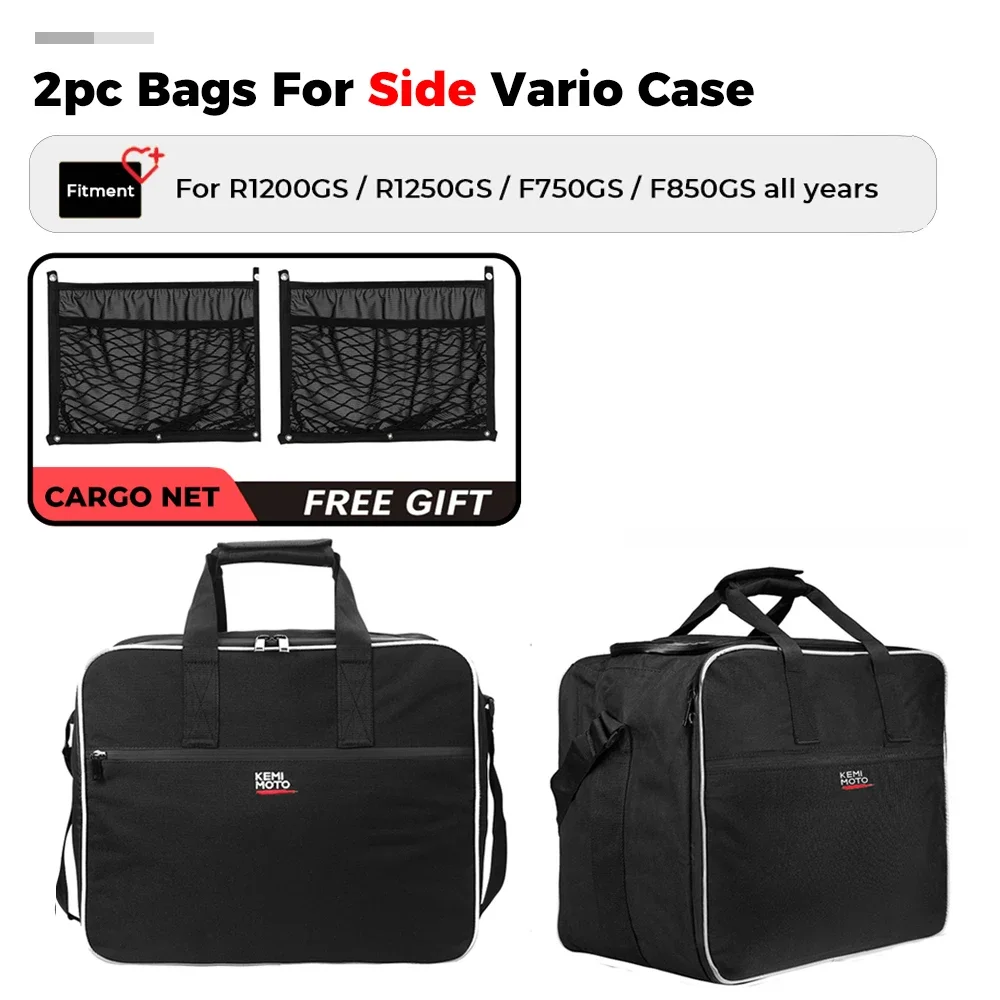 KEMIMOTO Motorcycle Black Luggage Side Case Inner Bag For BMW