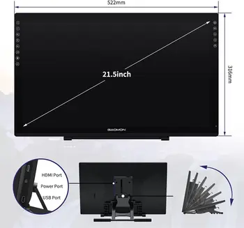 GAOMON PD2200-21.5 Inch Digital Tablet Anti-Glare Full Lamination Screen Display with 8 Touch Keys Support ±60° Tilt Function 3