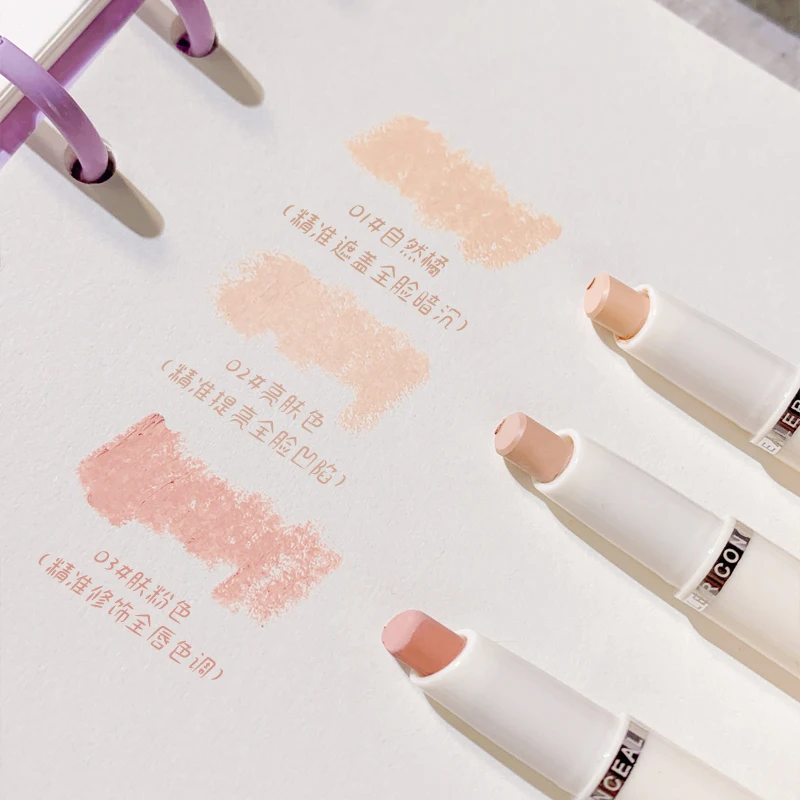 Double-head Concealer Pen Silkworm Lying Brightening Tear Groove Conceal Acne Spot Face Makeup Base Foundation Cream Brush face concealer face concealer pen color concealer concealer cream foundation concealer